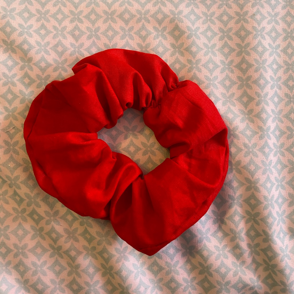 Handmade Solid Red Scrunchie!!